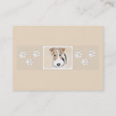 Wire fox terrier Painting - Cute Original Dog Art Visitekaartje (Achterkant)