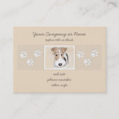 Wire fox terrier Painting - Cute Original Dog Art Visitekaartje (Voorkant)