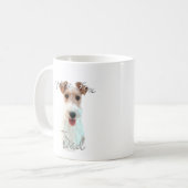 Wire Fox Terrier Papa 2 Koffiemok (Voorkant links)