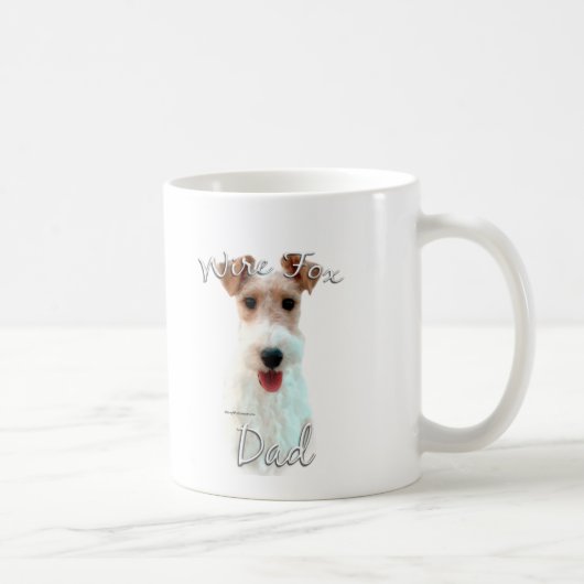 Wire Fox Terrier Papa 2 Koffiemok (Rechts)