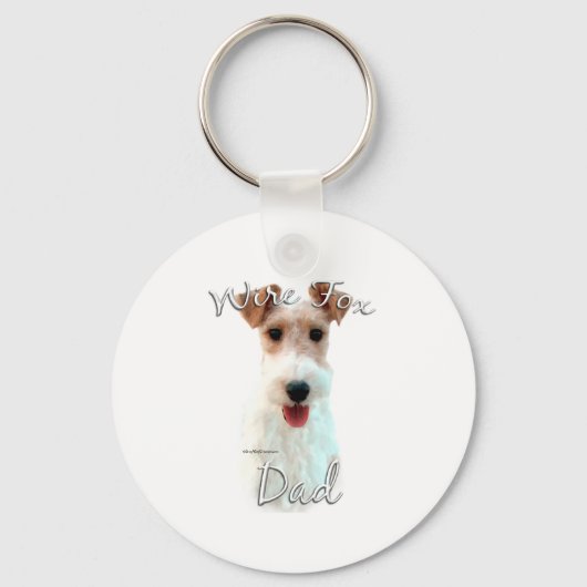 Wire Fox Terrier Papa 2 Sleutelhanger (Voorkant)