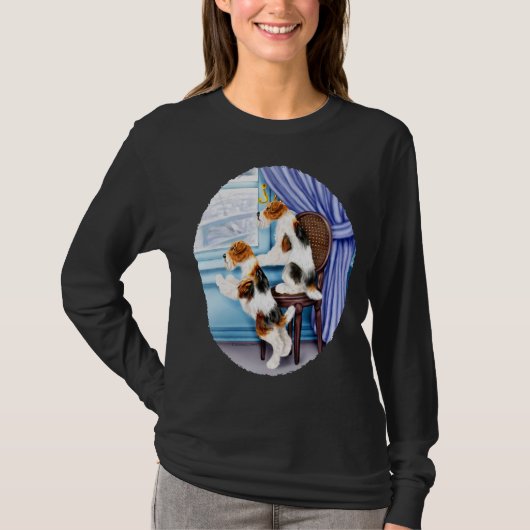 Wire Fox Terrier Parlor Pals T-shirt (Voorkant)