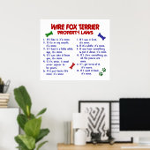 WIRE FOX TERRIER PL2 POSTER (Thuiskantoor)