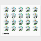 Wire Fox Terrier Pot o Gold Ronde Sticker (Vel)