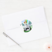 Wire Fox Terrier Pot o Gold Ronde Sticker (Envelop)
