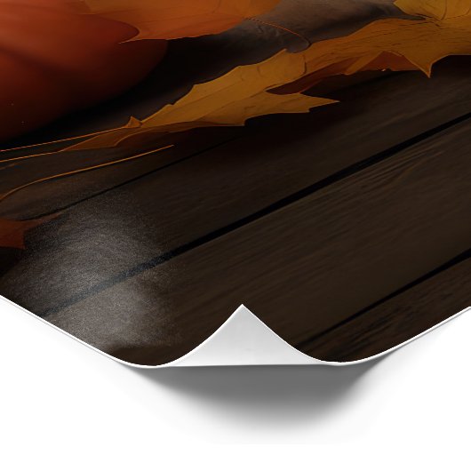 Wire Fox Terrier Puppy Herfst Delight Pompoen Perfect Poster (Hoek)