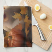 Wire Fox Terrier Puppy Herfst Delight Pompoen Theedoek (Quarter Fold)