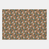 Wire Fox Terrier Puppy Schilderij driekleur Dog Ar Inpakpapier Vel (Voorkant 3)