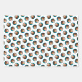 Wire Fox Terrier Puppy Schilderij driekleur Dog Ar Inpakpapier Vel (Voorkant 2)