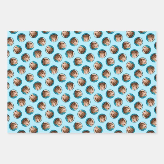 Wire Fox Terrier Puppy Schilderij driekleur Dog Ar Inpakpapier Vel (Voorkant)