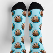 Wire Fox Terrier Puppy Schilderij driekleur Dog Ar Sokken (Top)