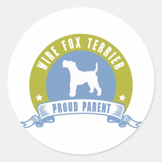 Wire Fox Terrier Ronde Sticker (Voorkant)