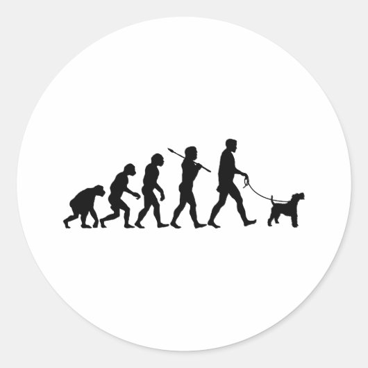 Wire Fox Terrier Ronde Sticker (Voorkant)