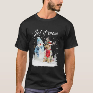 Wire Fox Terrier Santa Dog Christmas Snowman Xmas T-shirt