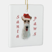 Wire Fox Terrier Santa Paws Keramisch Ornament (Rechts)