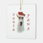 Wire Fox Terrier Santa Paws Keramisch Ornament (Links)