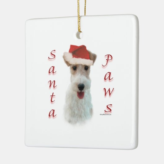 Wire Fox Terrier Santa Paws Keramisch Ornament (Links)