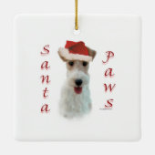 Wire Fox Terrier Santa Paws Keramisch Ornament (Achterkant)