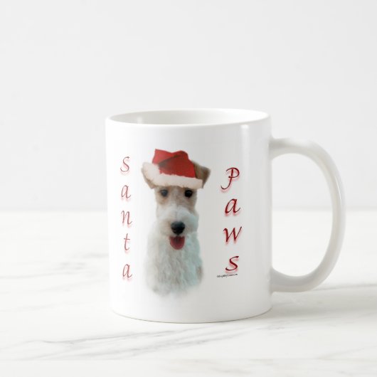 Wire Fox Terrier Santa Paws Koffiemok (Rechts)