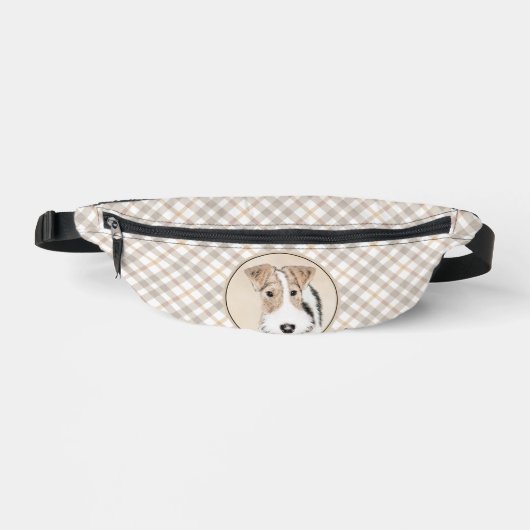 Wire Fox Terrier Schilderij driekleur WFT Pet Dog  Heuptasje (Voorkant)