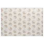 Wire Fox Terrier Schilderij driekleur WFT Pet Dog Stof (Fat Quarter)