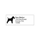 Wire Fox Terrier Silhouet Retouradres Zelfinktende Stempel (Design)