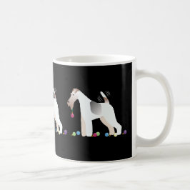 Wire Fox Terrier Silhouette kerstdesign Koffiemok