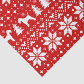 Wire Fox Terrier Silhouetten Kerstpatroon Tissuepapier (Detail)