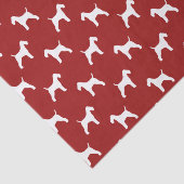 Wire Fox Terrier Silhouettes Pattern Red Tissuepapier (Detail)