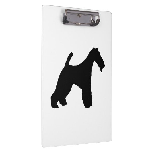 Wire Fox Terrier silo black Klembord (Rechts)