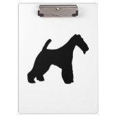 Wire Fox Terrier silo black Klembord (Voorkant)