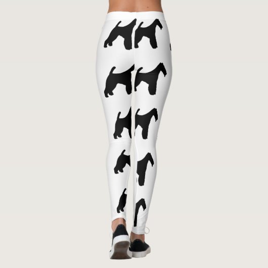 Wire Fox Terrier silo black Leggings (Achterkant)