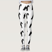 Wire Fox Terrier silo black Leggings (Voorkant)