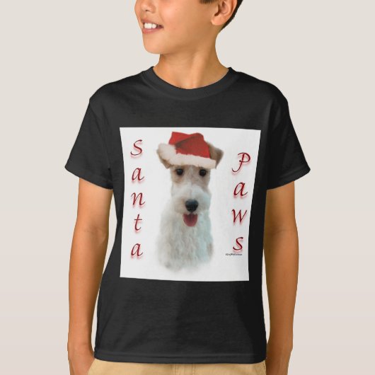 Wire Fox Terrier Sinterklaas Pootjes T-shirt (Voorkant)