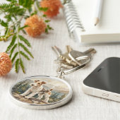 Wire Fox Terrier Sleutelhanger (Zijkant)