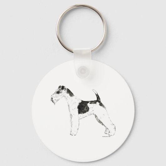 Wire Fox Terrier Sleutelhanger (Voorkant)