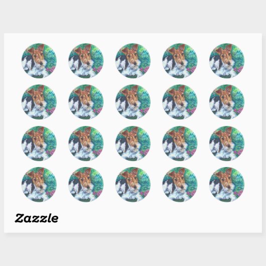 Wire Fox Terrier Stickers (Vel)