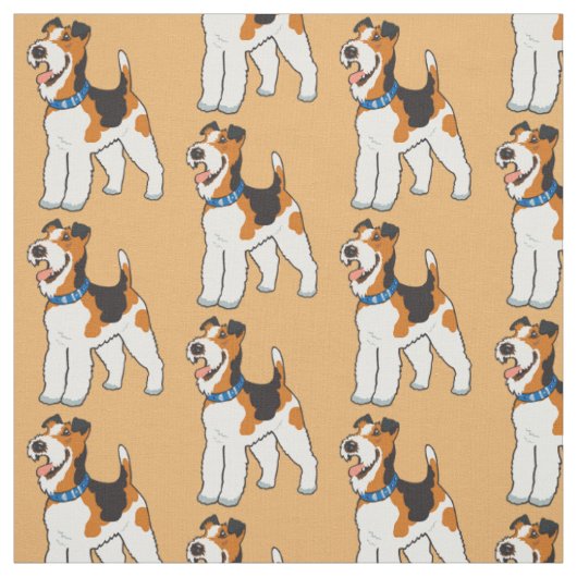 Wire Fox Terrier Stof (Swatch)