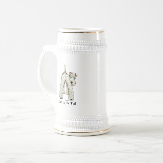 Wire Fox Terrier Tail Bierpul (Voorkant links)