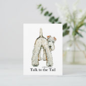 Wire Fox Terrier Tail Briefkaart (Staand voorkant)