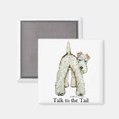 Wire Fox Terrier Tail Magneet (Voorkant / Achterkant)