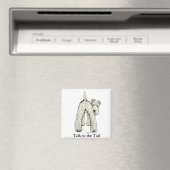 Wire Fox Terrier Tail Magneet (Insitu (Vaatwasser))