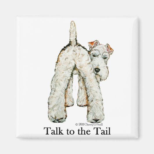 Wire Fox Terrier Tail Magneet (Voorkant)