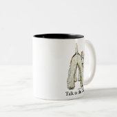 Wire Fox Terrier Tail Tweekleurige Koffiemok (Voorkant rechts)