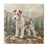 Wire Fox Terrier Tegeltje (Voorkant)