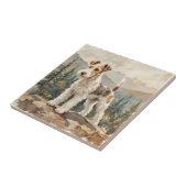 Wire Fox Terrier Tegeltje (Zijkant)