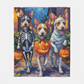 Wire Fox Terrier Trick-or-Treating Halloween  Fleece Deken (Voorkant)