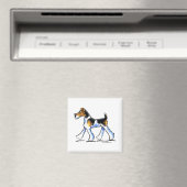 Wire Fox Terrier Trot Magneet (Insitu (Vaatwasser))