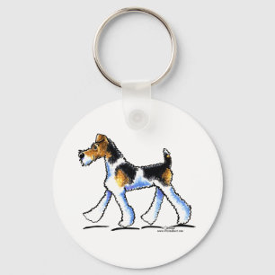 Wire Fox Terrier Trot Sleutelhanger