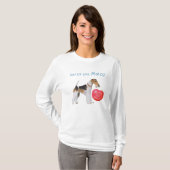 Wire Fox Terrier Valentijn T-shirt (Voorkant volledig)